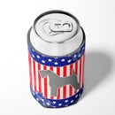 USA Patriotic Kerry Blue Terrier Can or Bottle Hugger Cooler Sleeve for Standard 12 oz Cans, Insulated Foam Beer & Soda Can Hugger Reusable