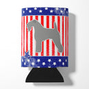 USA Patriotic Kerry Blue Terrier Can or Bottle Hugger Cooler Sleeve for Standard 12 oz Cans, Insulated Foam Beer & Soda Can Hugger Reusable