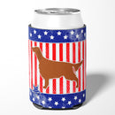 USA Patriotic Irish Setter Can or Bottle Hugger Cooler Sleeve for Standard 12 oz Cans, Insulated Foam Beer & Soda Can Hugger Reusable