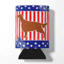 USA Patriotic Irish Setter Can or Bottle Hugger Cooler Sleeve for Standard 12 oz Cans, Insulated Foam Beer & Soda Can Hugger Reusable