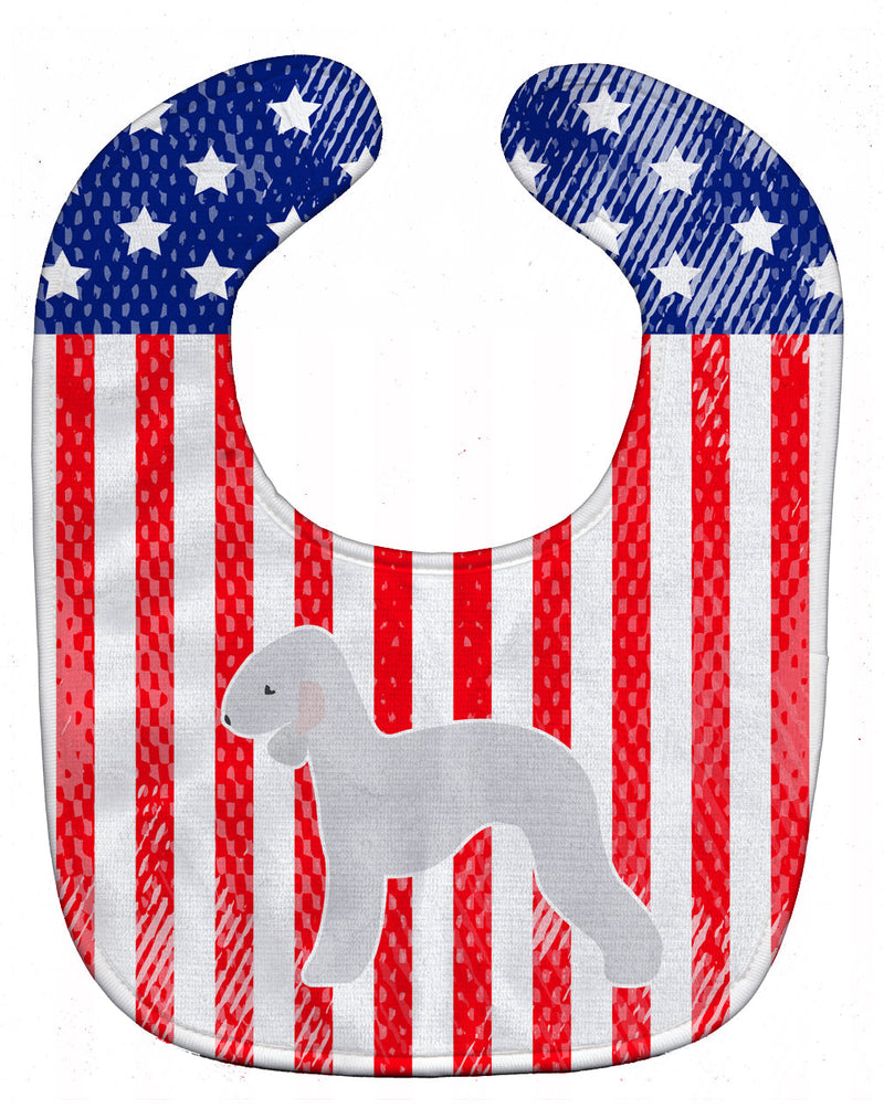 USA Patriotic Bedlington Terrier Baby Bib BB3294BIB