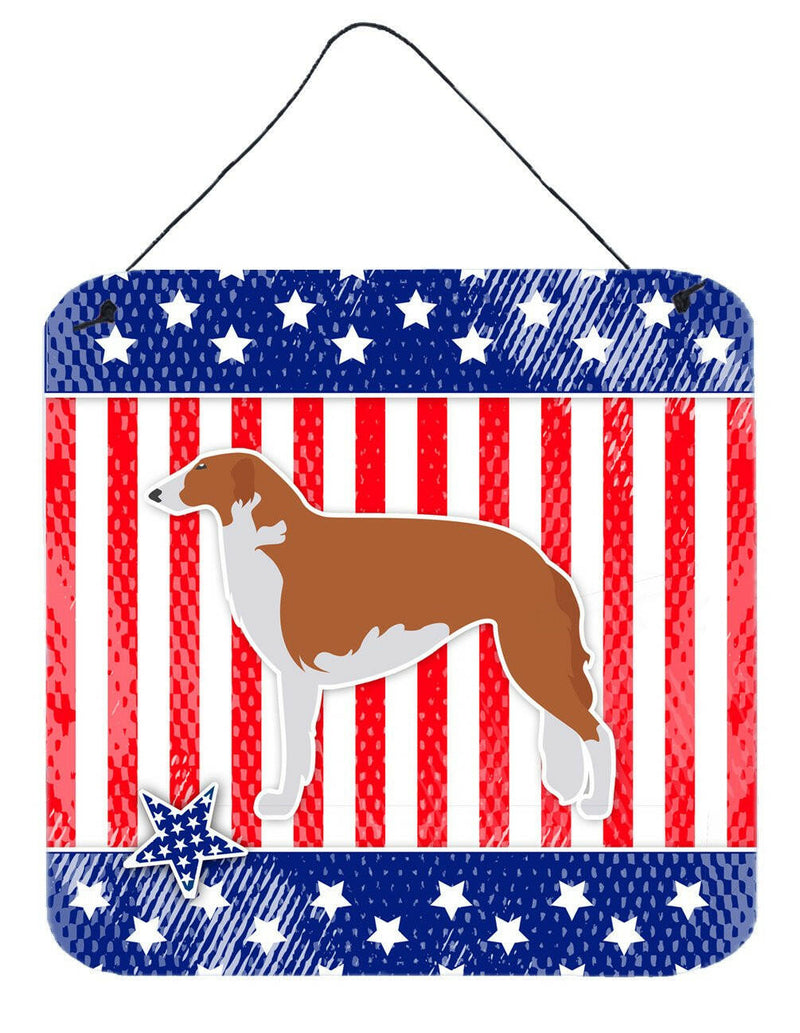 USA Patriotic Borzoi Russian Greyhound Wall or Door Hanging Prints BB3299DS66