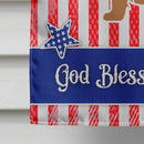 USA Patriotic Norfolk Terrier House Flag 28x40 Porch Sleeve Pole Decorative Outside Yard Banner Artwork Wall Hanging, Polyester