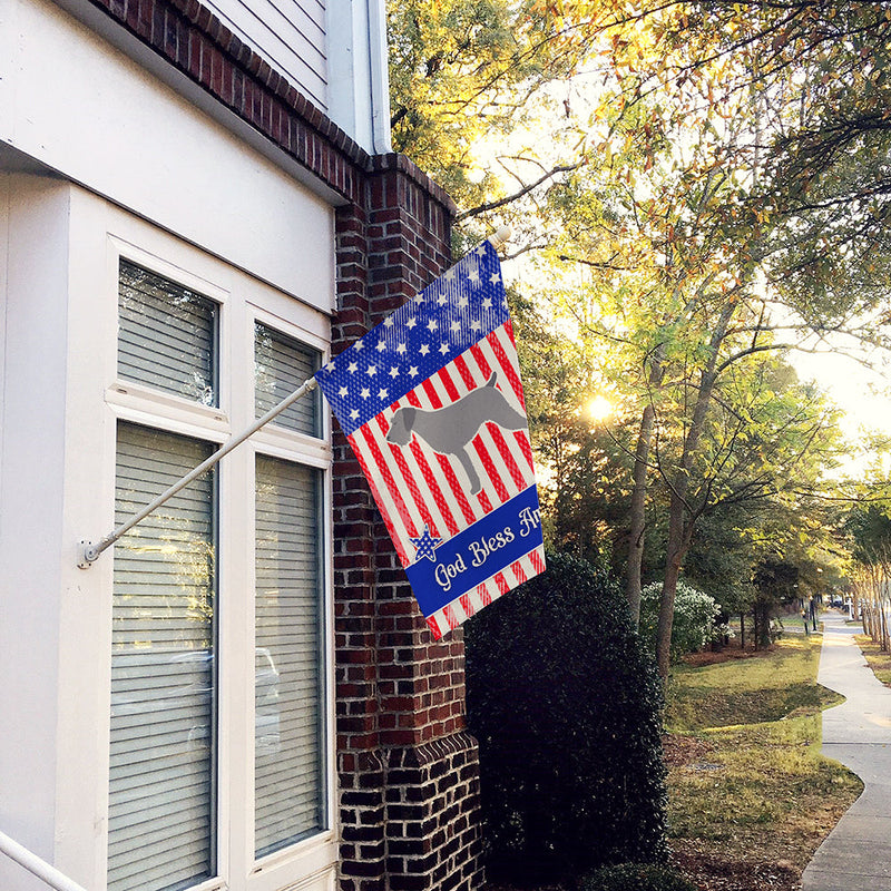 USA Patriotic German Wirehaired Pointer Flag Canvas House Size BB3311CHF