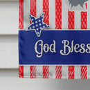 USA Patriotic Bearded Collie House Flag 28x40 Porch Sleeve Pole Decorative Outside Yard Banner Artwork Wall Hanging, Polyester