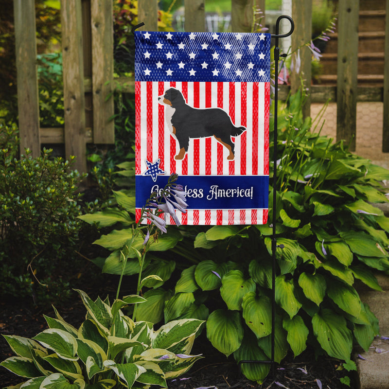 USA Patriotic Bernese Mountain Dog Flag Garden Size BB3319GF