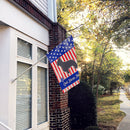 USA Patriotic Briard House Flag 28x40 Porch Sleeve Pole Decorative Outside Yard Banner Artwork Wall Hanging, Polyester