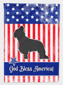 USA Patriotic Briard House Flag 28x40 Porch Sleeve Pole Decorative Outside Yard Banner Artwork Wall Hanging, Polyester