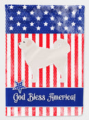 USA Patriotic Polish Tatra Sheepdog House Flag 28x40 Porch Sleeve Pole Decorative Outside Yard Banner Artwork Wall Hanging, Polyester