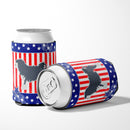 USA Patriotic Lowchen Can or Bottle Hugger Cooler Sleeve for Standard 12 oz Cans, Insulated Foam Beer & Soda Can Hugger Reusable