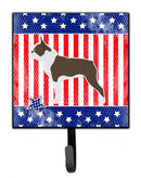USA Patriotic Boston Terrier Leash or Key Holder Wall Hooks, Key Hooks Holder, Coat Rack Wall Mount, Coat Hooks, Hooks for Hanging Keys, Towels, Aprons, Leashes