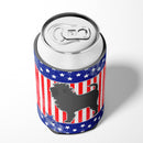 USA Patriotic Affenpinscher Can or Bottle Hugger Cooler Sleeve for Standard 12 oz Cans, Insulated Foam Beer & Soda Can Hugger Reusable