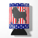 USA Patriotic Affenpinscher Can or Bottle Hugger Cooler Sleeve for Standard 12 oz Cans, Insulated Foam Beer & Soda Can Hugger Reusable