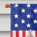 USA Patriotic Chihuahua House Flag 28x40 Porch Sleeve Pole Decorative Outside Yard Banner Artwork Wall Hanging, Polyester