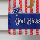 USA Patriotic Leonberger House Flag 28x40 Porch Sleeve Pole Decorative Outside Yard Banner Artwork Wall Hanging, Polyester