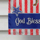 USA Patriotic Doberman Pinscher House Flag 28x40 Porch Sleeve Pole Decorative Outside Yard Banner Artwork Wall Hanging, Polyester