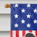 USA Patriotic Rottweiler House Flag 28x40 Porch Sleeve Pole Decorative Outside Yard Banner Artwork Wall Hanging, Polyester