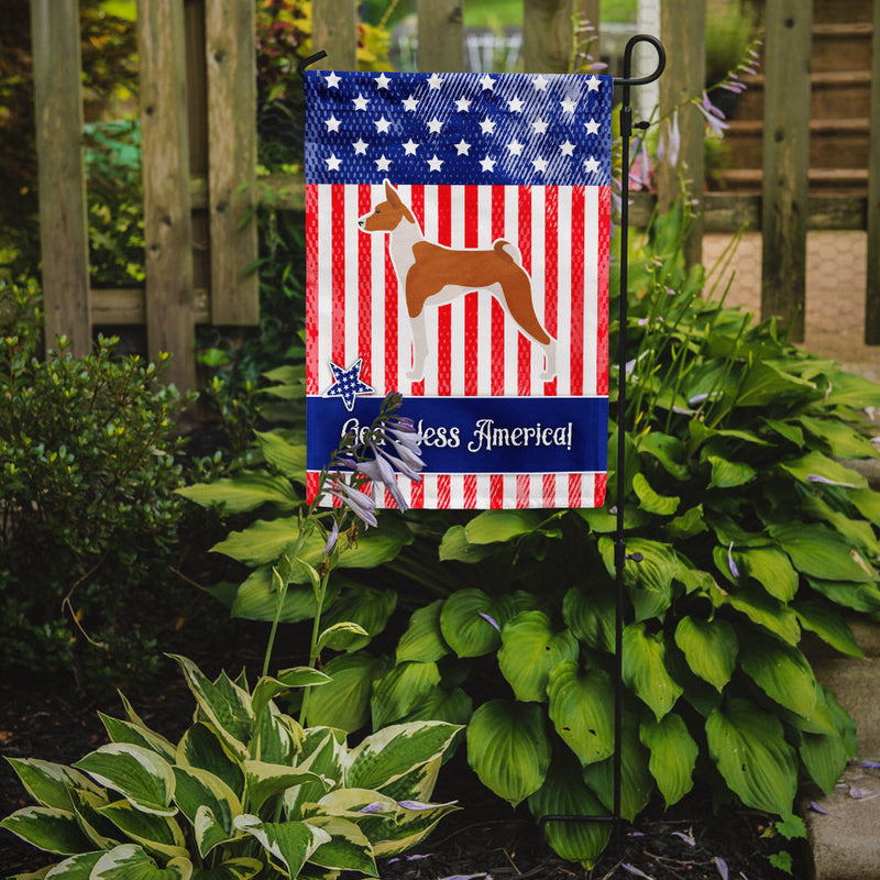 USA Patriotic Basenji Flag Garden Size BB3374GF