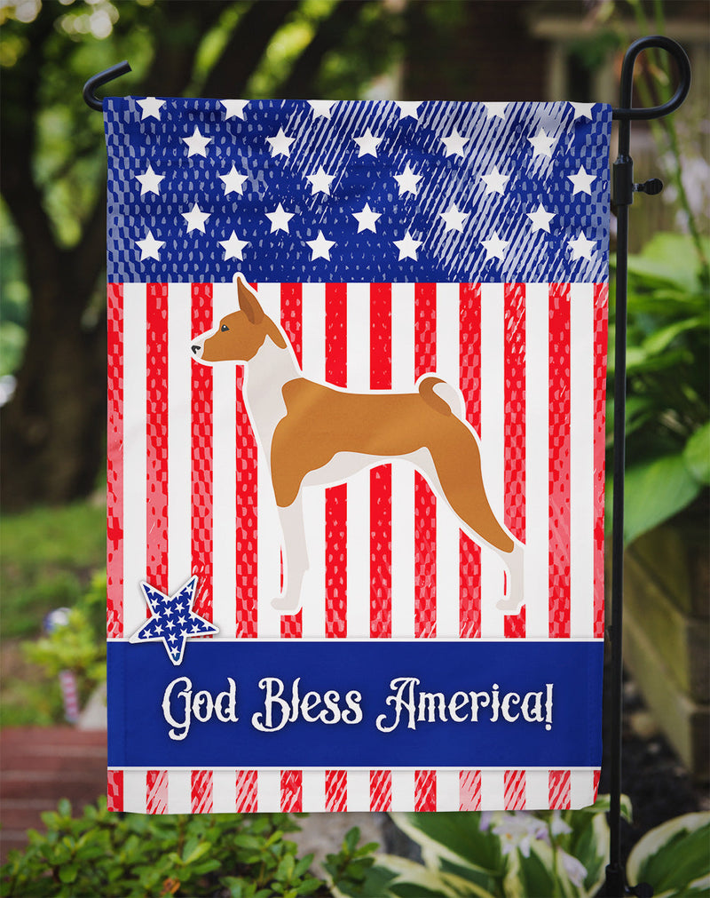 USA Patriotic Basenji Flag Garden Size BB3374GF