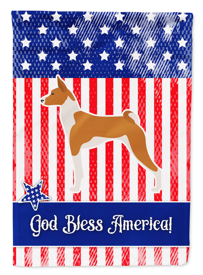 USA Patriotic Basenji Flag Garden Size BB3374GF