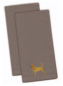 Bloodhound Embroidered Kitchen Towels - Gray Decorative Dish Towels - Set of 2 BB3384GYTWE