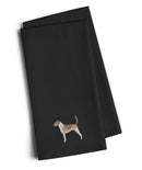 American Foxhound Embroidered Kitchen Towels - Set of 2 -  BB3398BKTWE
