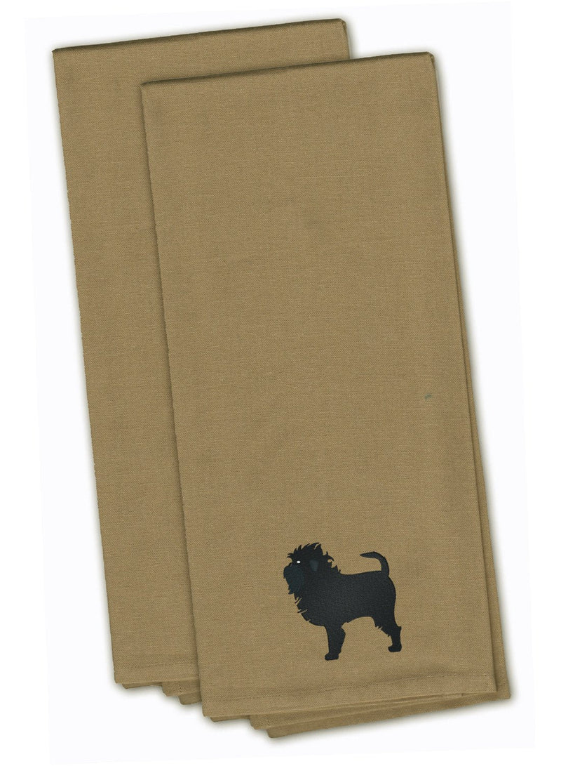 Affenpinscher Tan Embroidered Kitchen Towel Set of 2 BB3448TNTWE