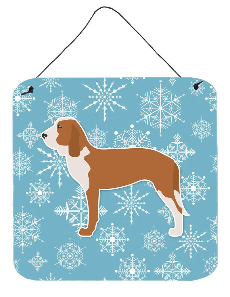 Winter Snowflake Spanish Hound Wall or Door Hanging Prints BB3491DS66