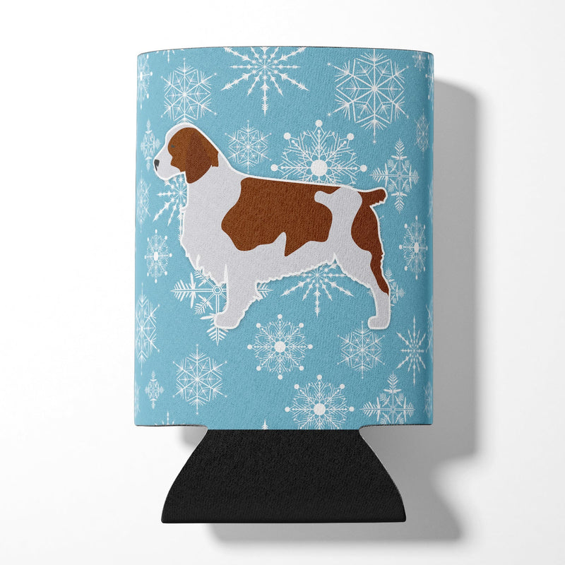 Winter Snowflake Welsh Springer Spaniel Can or Bottle Hugger BB3500CC