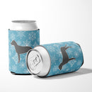 Winter Snowflake Irish Wolfhound Can or Bottle Hugger Cooler Sleeve for Standard 12 oz Cans, Insulated Foam Beer & Soda Can Hugger Reusable