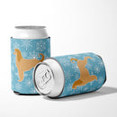 Winter Snowflake Afghan Hound Can or Bottle Hugger Cooler Sleeve for Standard 12 oz Cans, Insulated Foam Beer & Soda Can Hugger Reusable