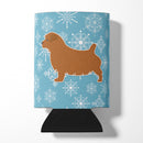 Winter Snowflake Norfolk Terrier Can or Bottle Hugger Cooler Sleeve for Standard 12 oz Cans, Insulated Foam Beer & Soda Can Hugger Reusable