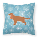 Winter Snowflake English Cocker Spaniel Decorative Throw Pillow 18x18 Indoor Outdoor Accent Cushion, Fabric Cover with Insert for Sofa, Bed, Porch & Living Room