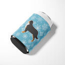 Winter Snowflake Bernese Mountain Dog Can or Bottle Hugger Cooler Sleeve for Standard 12 oz Cans, Insulated Foam Beer & Soda Can Hugger Reusable
