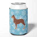 Winter Snowflake Australian Kelpie Dog Can or Bottle Hugger Cooler Sleeve for Standard 12 oz Cans, Insulated Foam Beer & Soda Can Hugger Reusable