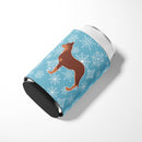 Winter Snowflake Australian Kelpie Dog Can or Bottle Hugger Cooler Sleeve for Standard 12 oz Cans, Insulated Foam Beer & Soda Can Hugger Reusable