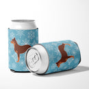 Winter Snowflake Australian Kelpie Dog Can or Bottle Hugger Cooler Sleeve for Standard 12 oz Cans, Insulated Foam Beer & Soda Can Hugger Reusable