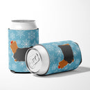 Winter Snowflake Yorkshire Terrier Yorkie Can or Bottle Hugger Cooler Sleeve for Standard 12 oz Cans, Insulated Foam Beer & Soda Can Hugger Reusable