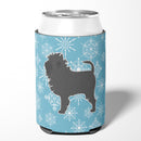Winter Snowflake Affenpinscher Can or Bottle Hugger Cooler Sleeve for Standard 12 oz Cans, Insulated Foam Beer & Soda Can Hugger Reusable