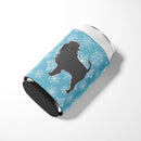 Winter Snowflake Affenpinscher Can or Bottle Hugger Cooler Sleeve for Standard 12 oz Cans, Insulated Foam Beer & Soda Can Hugger Reusable