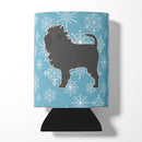 Winter Snowflake Affenpinscher Can or Bottle Hugger Cooler Sleeve for Standard 12 oz Cans, Insulated Foam Beer & Soda Can Hugger Reusable