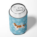 Winter Snowflake Cavalier King Charles Spaniel Can or Bottle Hugger Cooler Sleeve for Standard 12 oz Cans, Insulated Foam Beer & Soda Can Hugger Reusable