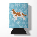 Winter Snowflake Cavalier King Charles Spaniel Can or Bottle Hugger Cooler Sleeve for Standard 12 oz Cans, Insulated Foam Beer & Soda Can Hugger Reusable