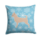 Winter Snowflake Chihuahua Decorative Throw Pillow 14x14 Indoor Outdoor Accent Cushion, Fabric Cover with Insert for Sofa, Bed, Porch & Living Room