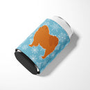 Winter Snowflake Chow Chow Can or Bottle Hugger Cooler Sleeve for Standard 12 oz Cans, Insulated Foam Beer & Soda Can Hugger Reusable