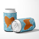 Winter Snowflake Chow Chow Can or Bottle Hugger Cooler Sleeve for Standard 12 oz Cans, Insulated Foam Beer & Soda Can Hugger Reusable
