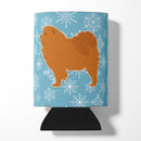 Winter Snowflake Chow Chow Can or Bottle Hugger Cooler Sleeve for Standard 12 oz Cans, Insulated Foam Beer & Soda Can Hugger Reusable