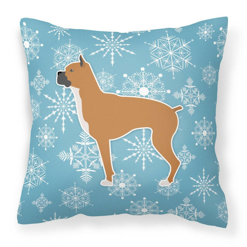 Winter Snowflake Boxer Fabric Decorative Pillow BB3553PW1818