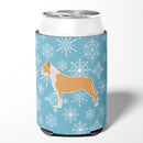Winter Snowflake Staffordshire Bull Terrier Can or Bottle Hugger Cooler Sleeve for Standard 12 oz Cans, Insulated Foam Beer & Soda Can Hugger Reusable