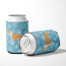 Winter Snowflake Staffordshire Bull Terrier Can or Bottle Hugger Cooler Sleeve for Standard 12 oz Cans, Insulated Foam Beer & Soda Can Hugger Reusable